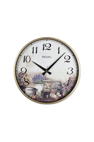 Regal 0638 B6 Vintage Desen Duvar Saati Çok Renkli