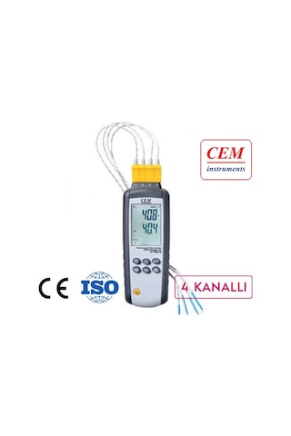 Cem Dt-3891G Sıcaklık Kayıt Cihazı 4 Kanallı Datalogger N11.195