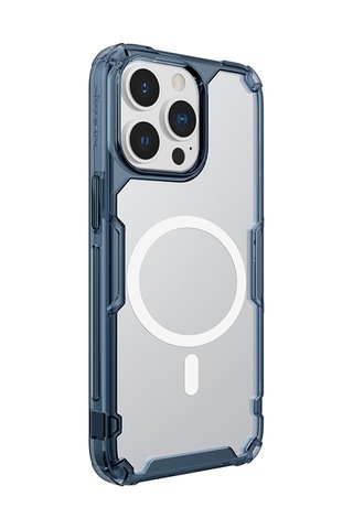 Nillkin Apple Uyumlu iPhone 13 Pro Max Magsafe Özellikli Nature Tpu Pro Kapak Mavi