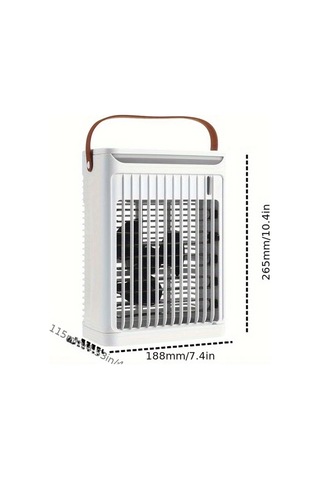 Motion003 Usb İle Çalışan Beyaz Masaüstü Soğutucu Fan Nemlendirici 5 Ayarlı 360 Dönebilir Ev Ofis İçin