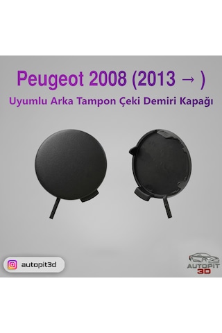 Peugeot 2008 2013 Uyumlu Arka Tampon Çeki Demiri Kapağı