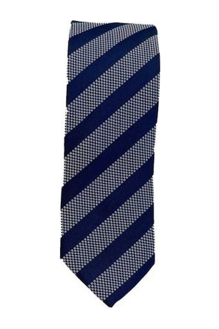 Brianze 5 Cm Lacivert Çizgili Slim Kravat