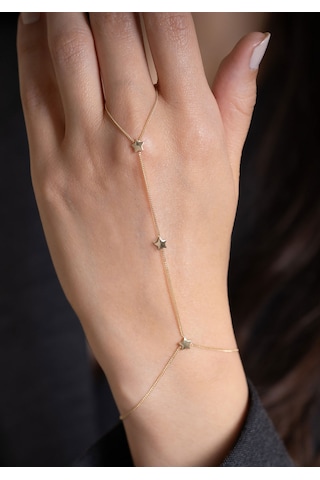 14 Ayar Altın Mini Yıldızlı Şahmeran 1 Mm Sarı