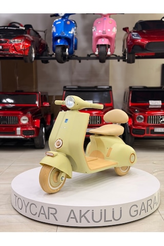 Vespa Küçük Boy Akülü Motor 1-4 Yaş Yeşil