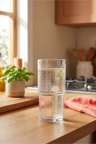 Lav Helen Cam Meşrubat Bardağı 6'lı 515 ml (Büyük Su/Kokteyl/Soğuk Kahve Bardağı )