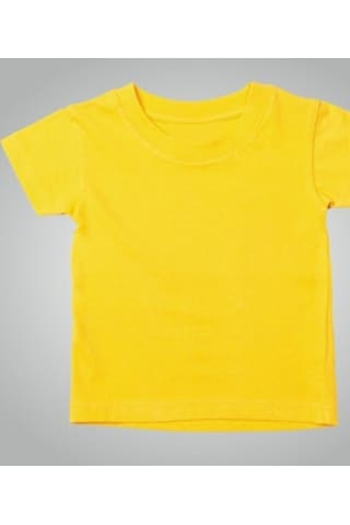 Sedacan Kostüm Unisex Çocuk Sarı Düz Baskısız Penye T-shirt SARI