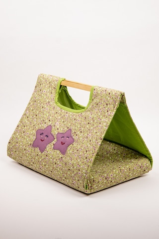 Fabric Craft Bag Borcam Taşıma Çantası Elyaf Dolgulu Yemek Taşıma Çantası Piknik Ve Fırın Kabı Yeşil
