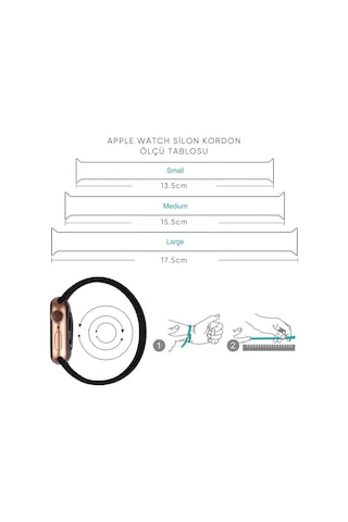E2M Apple Uyumlu  Watch 42-44mm KRD-18 Silikon S Petrol Ye