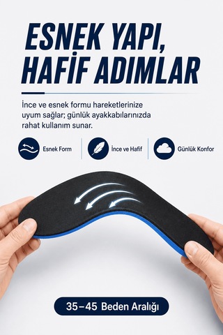 Joy Ayakkabı Jy001 Memory Foam Hafızalı Ortopedik Ayakkabı Tabanlığı Darbe Emici Kaymaz Siyah 40 Numara Mh-mooıenjy-575763-siyah40