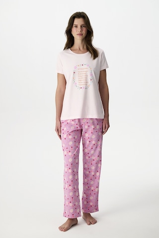 Penti Pembe Weekends Pamuklu Pantolon Pijama Takımı
