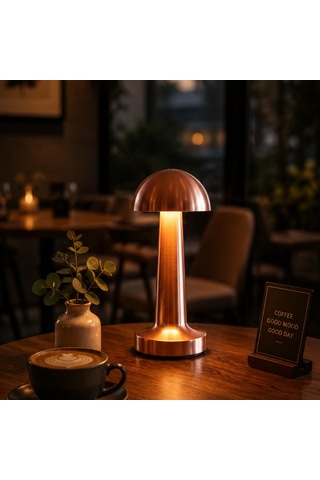 Dokunmatik Led Mantar Masa Lambası 3 Kademeli Parlaklık Ve Usb Desteği Renkli