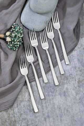 Cooker 6'lı Milas Paslanmaz Çelik Yemek Çatalı Ckr2179 Çelik