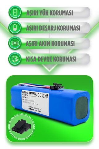 Dreame L10 Pro Uyumlu Batarya 7000mah
