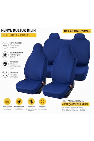 Oto Servis Kılıfı Penye Kılıf Mavi Universal Ön Ve Arka Koltuk Kılıfı Penye Universal Renk-Mavi Ön Arka Kılıf Oto Servis Kılıfı Penye Kılıf Mavi Universal Ön Ve Arka Koltuk Kılıfı Penye Universal Renk-Mavi Ön Arka Kılıf