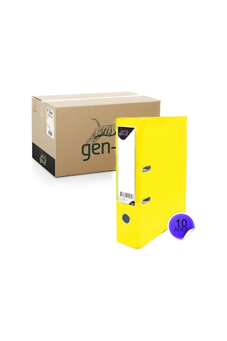 Gen-of Plastik Klasör Geniş Sarı 10 Lu