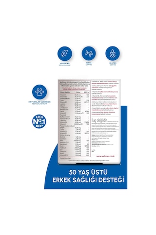 Vitabiotics Well Man 50+ Yaş 30 Tablet