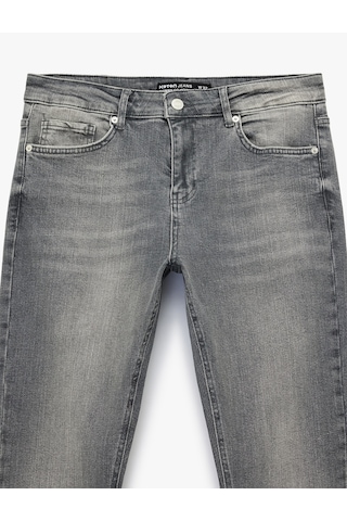 Koton Normal Bel Pamuklu Cepli Skinny Fit Jean Pantolon - Michael Jean Gri 6sam40016nd Gri