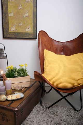 Peraluna Free Pıllow %100 Organik Pamuk Triko Yastık Kılıfı 60x60 Cm Sarı - Sarı