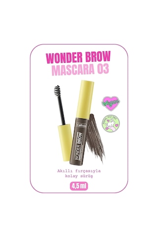 Callista Wonder Brow Eyebrow Mascara Kaş Maskarası - 03 Dark Brown - Koyu Kahverengi