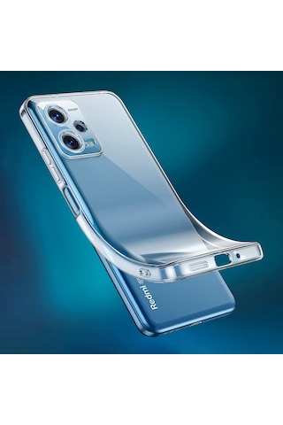 Fitcase Xiaomi Redmi Note 12 Pro 5g Kılıf Kamera Korumalı Silikon Şeffaf Arka Kapak