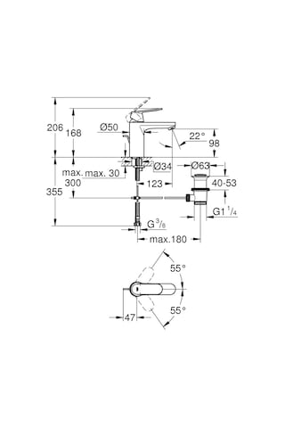 Grohe Eurosmart Cosmopolitan Tek Kumandalı Lavabo Bataryası M
