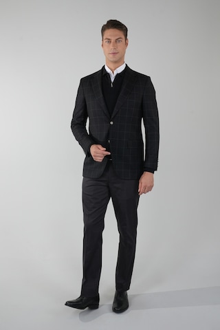 Bisse Comfort Fit Siyah Mono Yaka Çift Yırtmaçlı 6 Drop Yün Kaşmir Erkek Ceket Pck24k24208 D99 Siyah