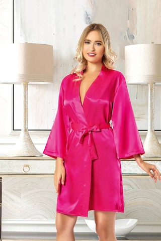 Faal 5910 Kadın Saten Bride Sabahlık-fuşya Fuşya