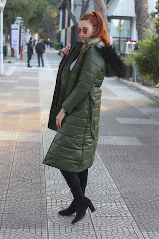 Toridas Günlük Kışlık Tam Boy Şişme Kadın Mont Bt180haki3 001