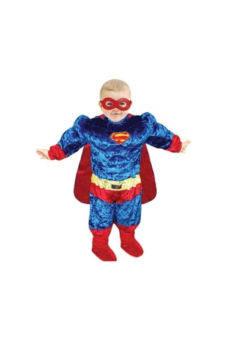 Kostümsarayı Bebek Superman Kostümü Kaslı