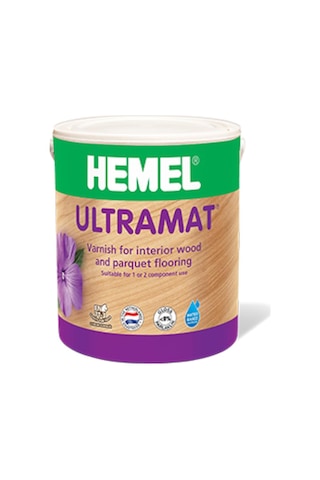 Hemel Ultramat Tek Komponentli Su Bazlı Parke Cilası - 2,5 Lt