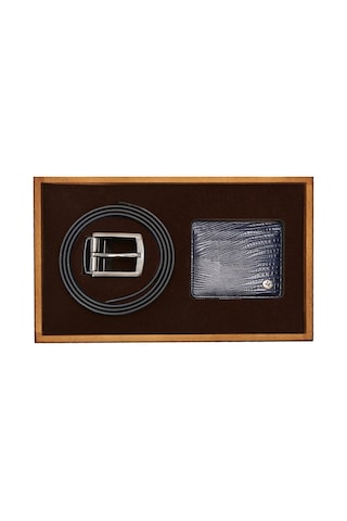AC&Co / Altınyıldız Classics Erkek Lacı Kemer - Kartlık Aksesuar Set Lacı