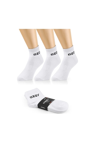 3 Çift Kısa Konçlu Tenis Spor Çorabı Beyaz Paket Beyaz