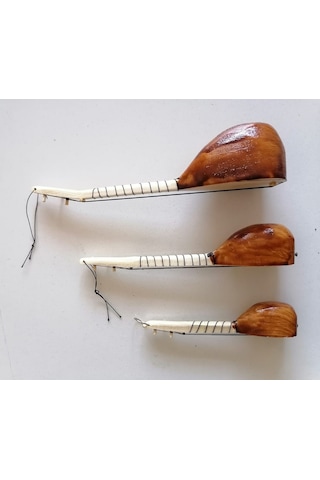 Ahşap Minyatür Saz Seti 3 Adet Birden