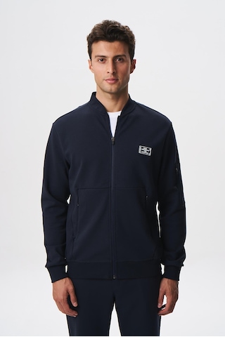 AR-MA Arma Erkek Slim Fit Scuba Su Geçirmeyen Kumaş Basic Kol Cepli Tam Fermuar Kolej Yaka Sweatshirt K28324988301 c Çok Renkli