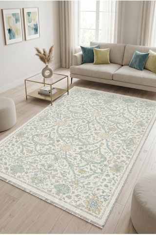 Dekoratif Halı Kaymaz Taban Leke Tutmaz Yıkanabilir Kilim Özel Ölçü Salon Halısı 3039