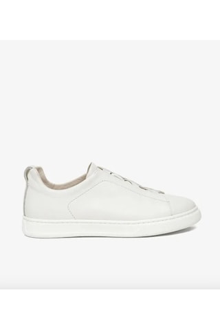Greyder 18952 6y Kirli Beyaz Hakiki Deri Erkek Sneaker Spor Ayakkabı Beyaz