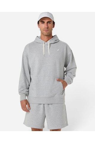 Asics French Terry Relaxed Pullover Hoodıe Erkek Gri Sweatshirt 2031f449-020
