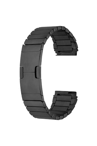 Gear S3 22mm Uyumlu Krd-82 22mm Metal Zore Kordon-siyah