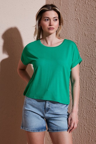 Fashion Friends Bayan Bluz 25y0519k1 Yeşil Yeşil