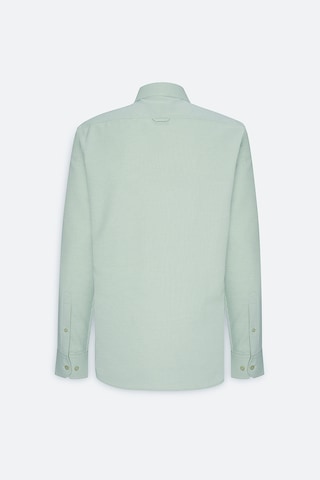 AC&Co / Altınyıldız Classics Erkek Yesıl Slim Fit Dar Kesim Klasik Yaka Pamuklu Armürlü Gömlek Yesıl Yeşil