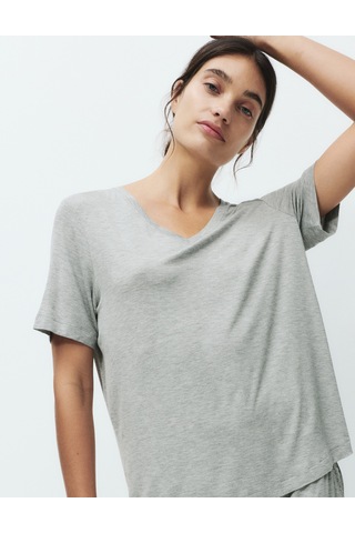 Marks & Spencer Dantel Detaylı Pijama Takımı T37002279j Gri