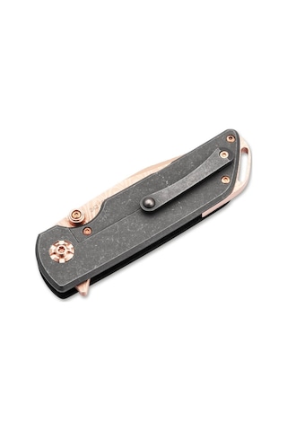 Böker Manufaktur M4 Sherman Damast Rose Gold Kamp Çakı Siyah