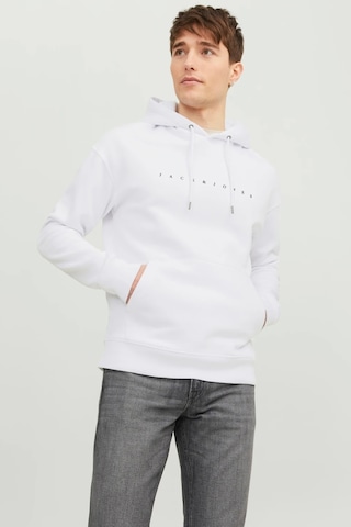 Jack & Jones Jack&jones Jjestar Jj Sweat Hood Noos Beyaz 001