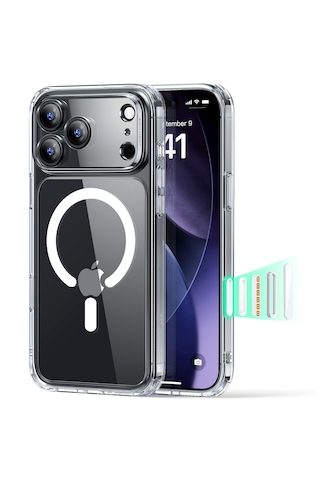 Esr Apple Uyumlu iPhone 17 Pro Max Classic Hybrid Magsafe Kılıf - Kamera Kontrol Buton - Şeffaf Şeffaf