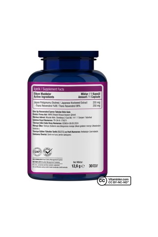 One Up Resveratrol 30 Kapsül