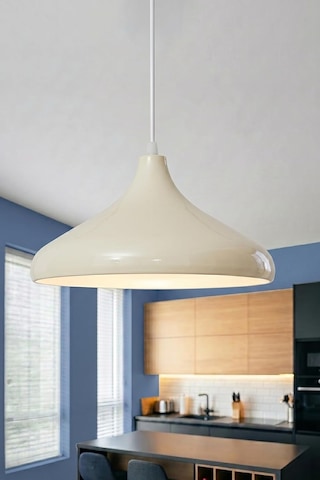 Tr Nova Metal Sarkıt Avize, Bohem Tavan Lambası Ve Salon Oturma Odası Aydınlatması - Krem - 35 Cm Modern Dekora Genel