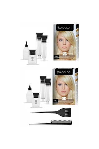 Sea Color Set Boya 01 Platin Sarısı 2 Adet+Boyama Tarağı+Fırça
