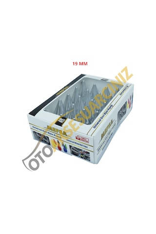 A Kalite Mefsa Bijon Kapağı Sivri 19 Mm Krom 20 Li Set