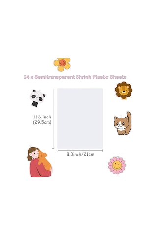 Yazdırılabilir Büzüşen Plastik Levhalar, Yazdırılabilir Büzüşen Plastik Levhalar, 6 Levha