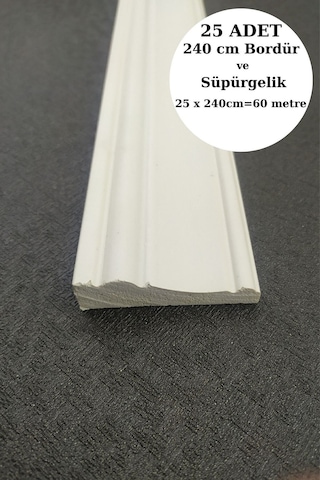Diecor Dekoratif Boyanabilir 25 Adet 7 Cm Polistren Duvar Bordürü Ekru Model:xa305